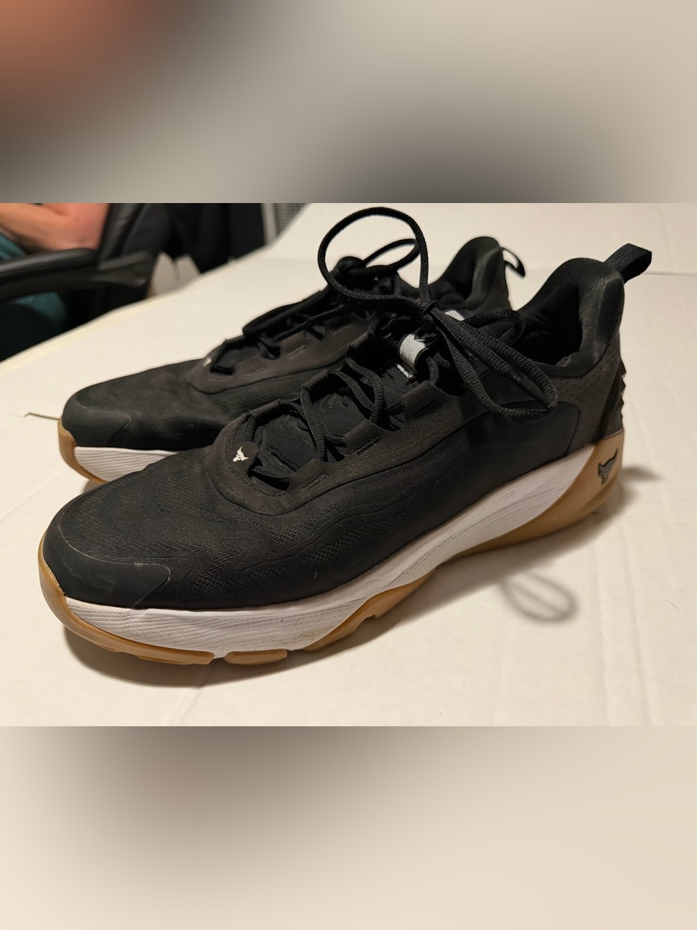 Under Armour Project Rock 5 Men’s Size 13 Black Gum HOVR Training Shoes 3025435